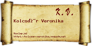 Kolcsár Veronika névjegykártya